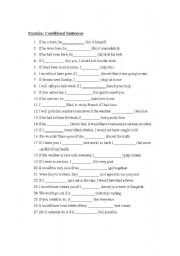 English Worksheet: Exercise for Conditional