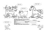 English Worksheet: Old MacDonald Had a Farm