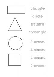 English worksheet: Match 2D shapes