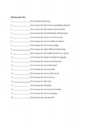 English Worksheet: Icebreakers