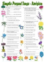 English Worksheet: Simple Present Tense Exercises (Fully editable with Key)