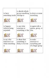 English worksheet: Vocabulary Tic Tac Toe