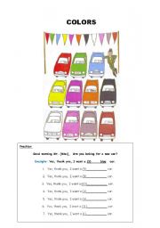 English Worksheet: Colors - Practice