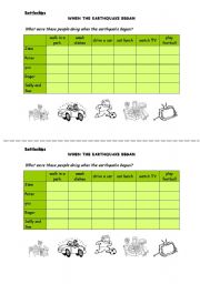 English Worksheet: Past continuous battleships