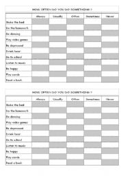 Adverbs of frequency battle ship