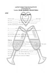 English Worksheet: Eternal flame - the bangles