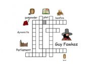English Worksheet: Guy Fawkes crossword