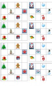 English Worksheet: Christmas Bingo