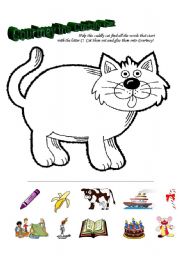 English Worksheet: Courtney the Cat