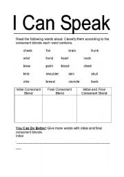 English Worksheet: Consonant Blands