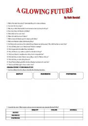 English Worksheet: A Glowing Future 