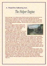 English Worksheet: The Helper Engine