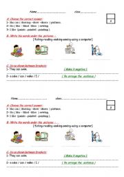 English worksheet: Extra Activity