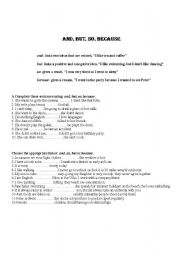 English Worksheet: Conjunctions