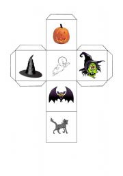 English Worksheet: Haloween Dice