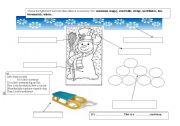 English Worksheet: Snowman