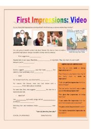 FIRST IMPRESSIONS - Speaking/Video Activity