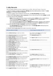 English Worksheet: Teaching Gerunds