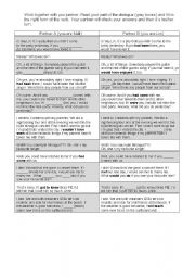 English Worksheet: tandem activity conditional sentences 3