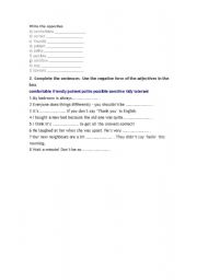 English Worksheet: adjectives negative prefixes exercises