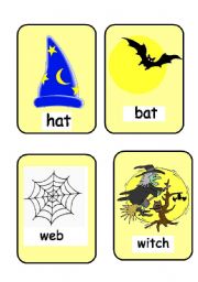 English Worksheet: Halloween flashcards