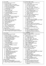 English Worksheet: Will & be going to speaking activity