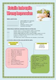 English Worksheet: Natalie Imbruglia Wrong Impression song-based activity (fully editable)