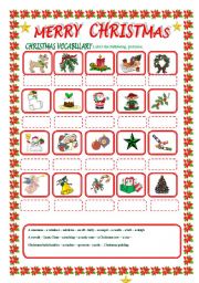 English Worksheet: MERRY CHRISTMAS ( part 1)