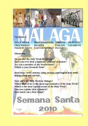 English Worksheet: Spanish Holy Week (Malaga)