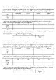 English worksheet: Logic boxes