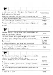 English Worksheet: Dictrio Game