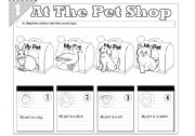 English Worksheet: At The Pet Shop