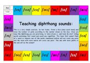 English Worksheet: Teaching English Pronunciation: Diphthong sounds