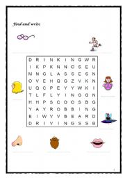 English Worksheet: PUZZLE