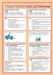 English Worksheet: Present Perfect Simple and Present Perfect Continuous