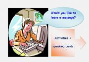 English Worksheet: Would you like to leave a message ?