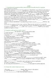 English Worksheet: Vocabulary.correcting mistakes.tenses