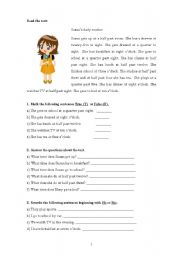 English Worksheet: The girl