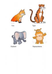 English Worksheet: Learning animals