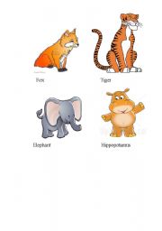 English worksheet: Learning animals