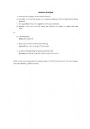 English Worksheet: Inversion of subject