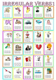 English Worksheet: Irregular verbs1 ( multiple choice )