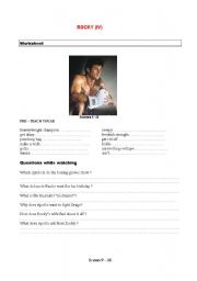 English worksheet: Movie  Rocky IV