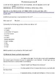 English worksheet: American Dollar Bill