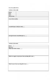 English worksheet: peer observation