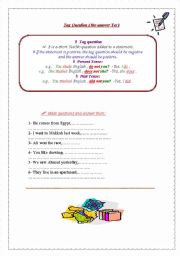 English Worksheet: Tag Question Expect Answer 