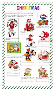English Worksheet: Christmas actions 
