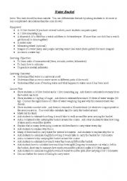 English Worksheet: water