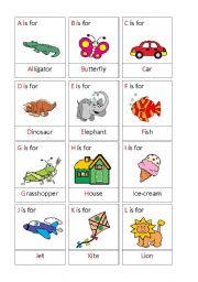 English Worksheet: Alphabet Card 1