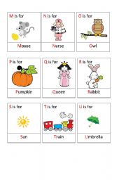 English Worksheet: Alphaber card 2